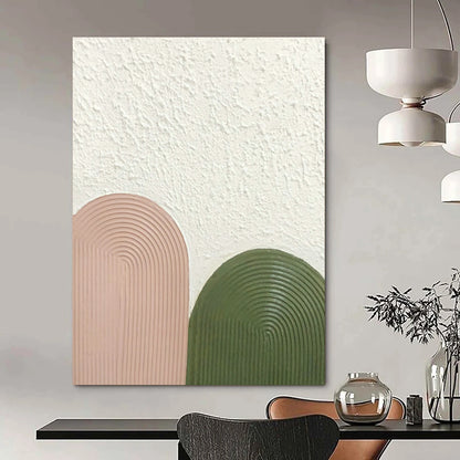 Pink - Green Relief Art for Bohemian Nursery & Home Garden Room DLZ1182