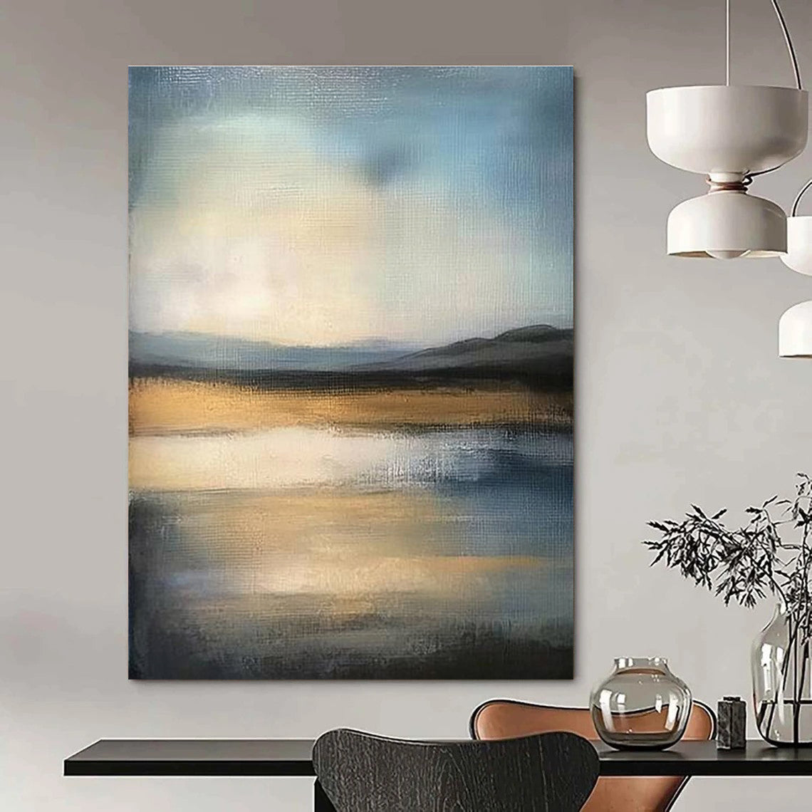 Abstract Landscape Impressionistic Art for Bohemian - Style Lounge & Creative Home Studio STSC1495