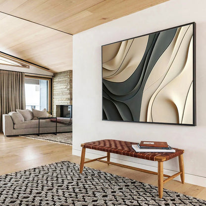 Curved 3D Art for Modern Office Lounge DLZ2907
