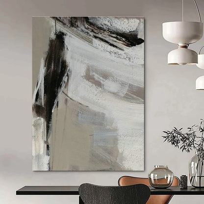 Minimalist Grey Abstract Art for Modern Office & Neutral - Toned Bedroom DLZ1311