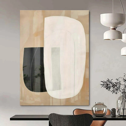 Black - White Geometric Abstract Art for Minimalist Office & Modern Art Gallery DLZ1950