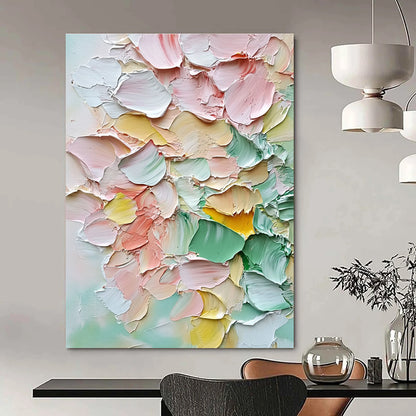 Colorful Textured Petals Art for Art Gallery Café & Bohemian - Style Bedroom STSC1398