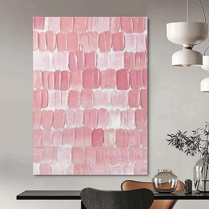 Pink Textured Art for Girly Home Bedroom Vanity Areas DLZ0274