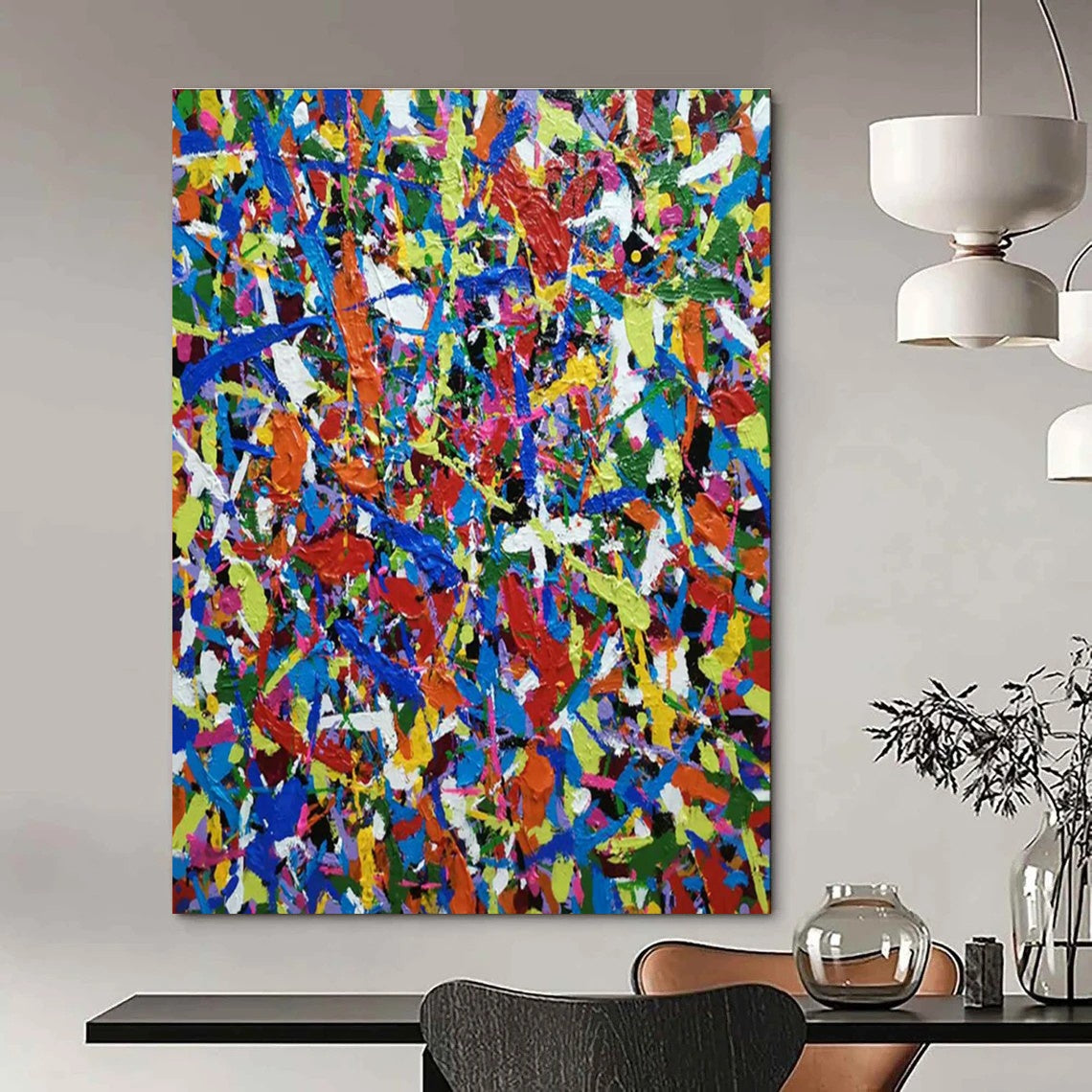 Color Explosion Abstract Art for Creative Kids’ Space & Vibrant Art Bar DLZ2266