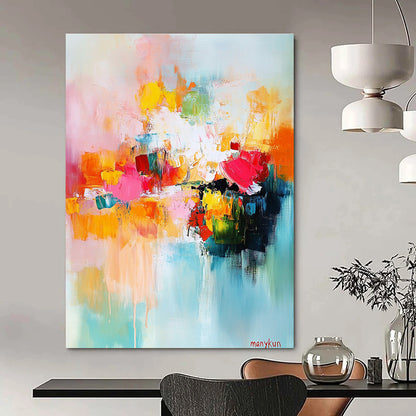 Colorful Abstract Blooms for Bright Café & Bohemian Bedroom STSC414