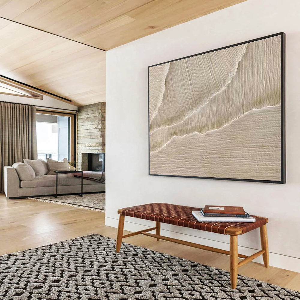 Beige Fabric - Texture Art for Cozy Reading Nooks DLZ2479