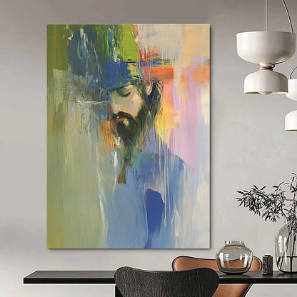 Colorful Abstract Portrait for Bohemian - Style Bedroom & Creative Studio STSC593