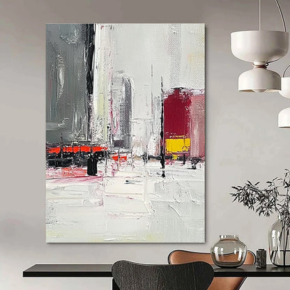 Abstract Urban Street Scene for Industrial - Style Loft & City - Themed Restaurant STSC154