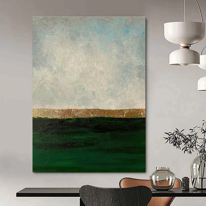 Gold - Striped Seaside Abstract Art for Coastal Home & Beachfront Café DLZ1213