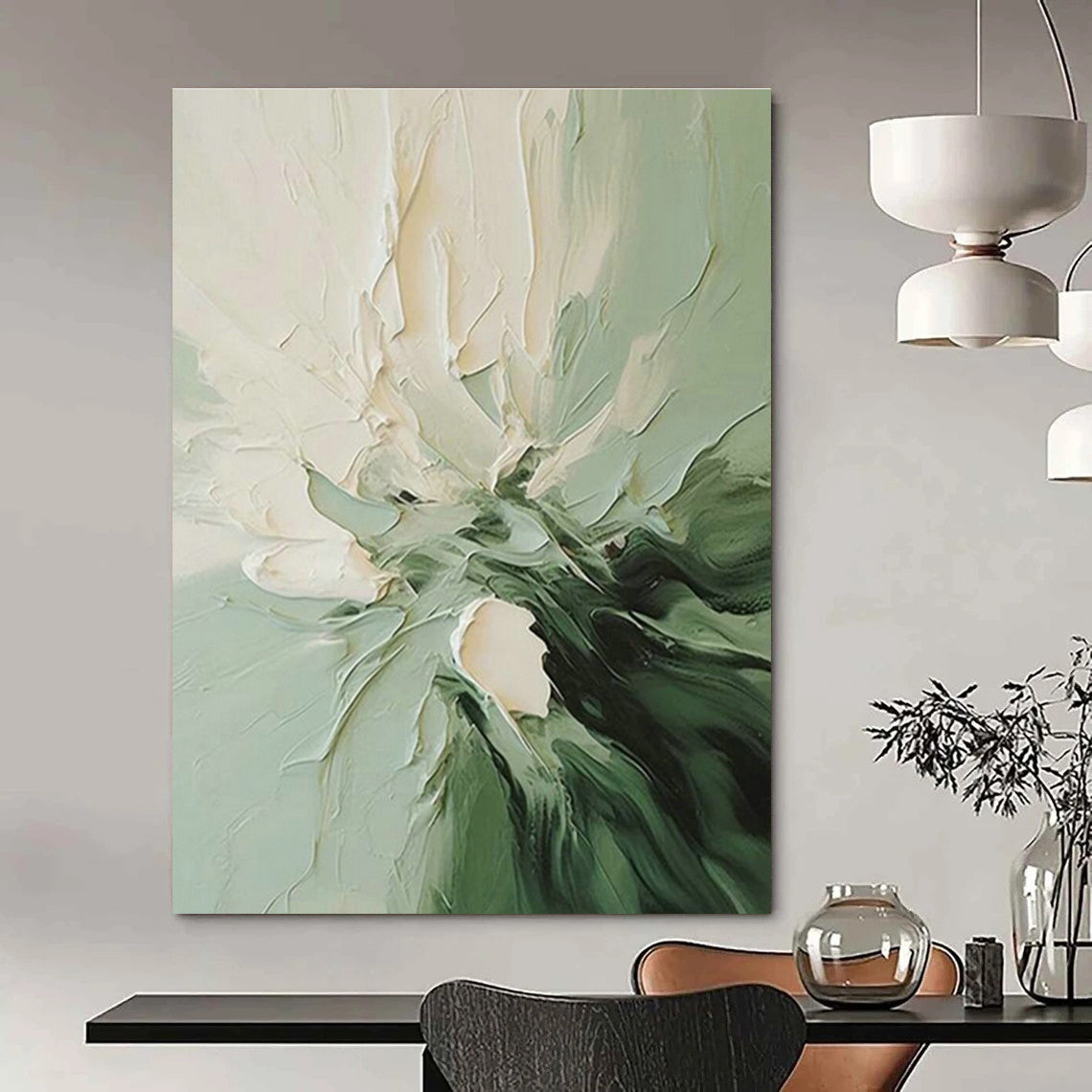 Textured Floral Abstract Art for Kitchen & Garden - Facing Balcony DLZ1192