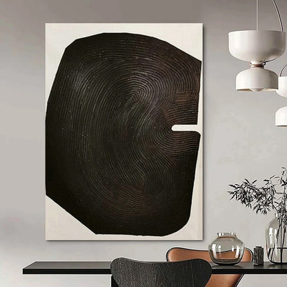 Black Textured Abstract Art for Contemporary Art Gallery & Luxury Boutique DLZ1059
