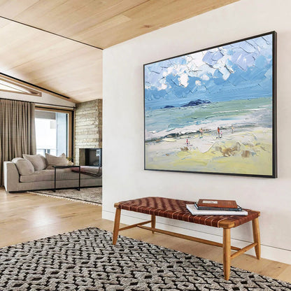 Beach Scene Painting for Family - Friendly Resort Lobby DLZ3012