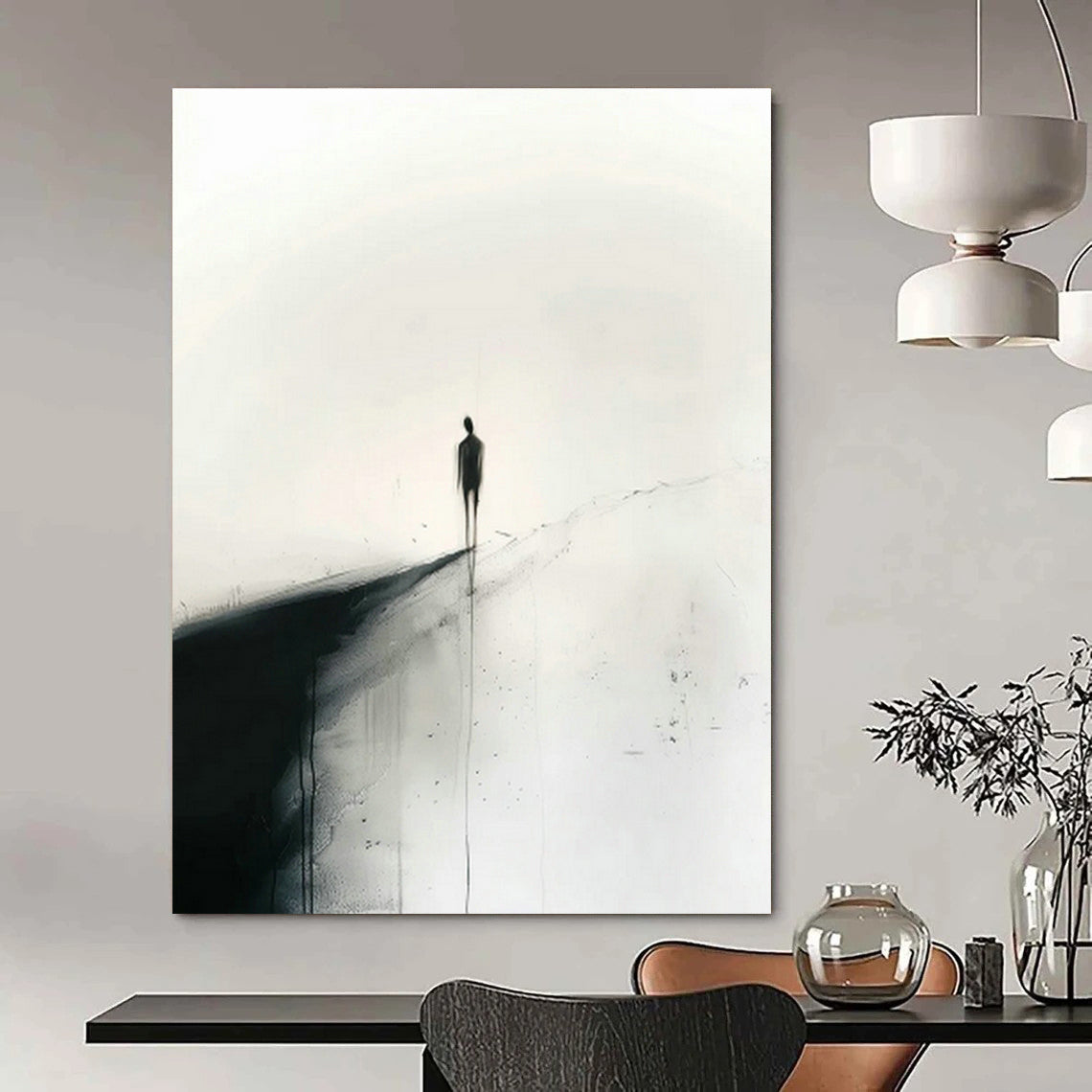 Lonely Figure Silhouette Art for Bedroom & Meditation Room DLZ0423