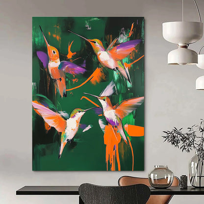Colorful Hummingbirds for Tropical - Themed Café & Lively Home Sunroom STSC1014