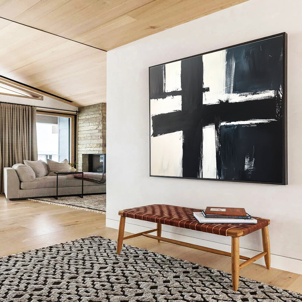 Black - White Geometric Art for Modern Office & Art - Themed Gallery SC018