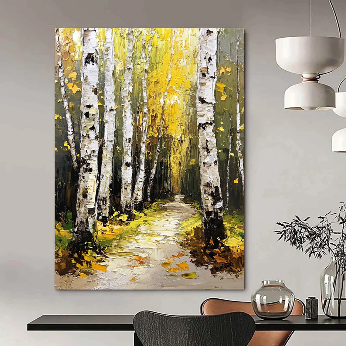 Autumn Birch Forest for Rustic Dining Room & Fall - Themed Café STSC1272