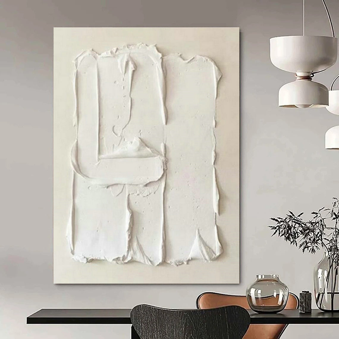 White 3D - Texture Art for Contemporary Home Gallery Wall Statements DLZ0238