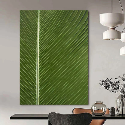 Green Leaf Veins Realistic Art for Garden House & Yoga Studio DLZ0585