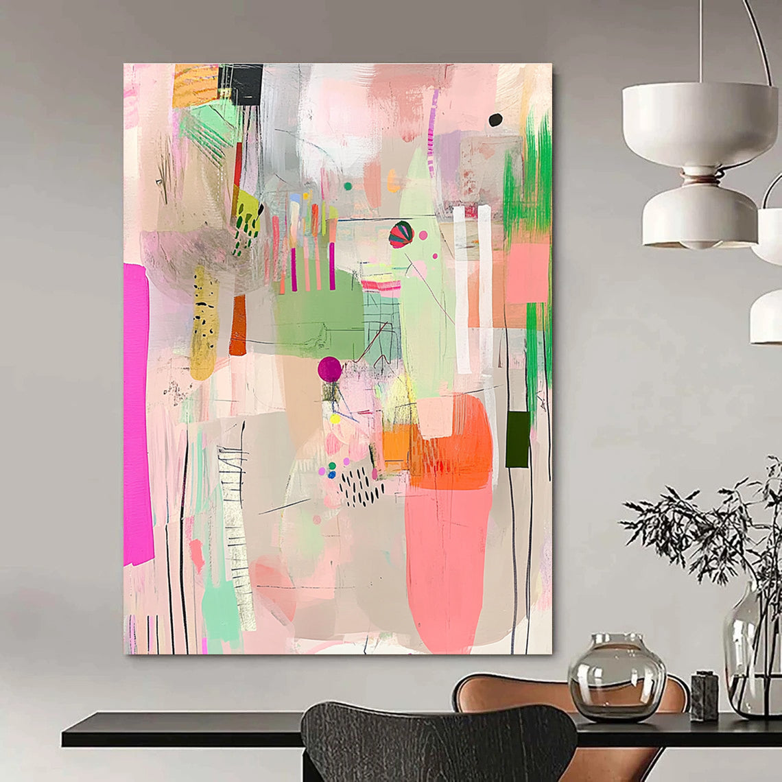 Pastel Abstract Collage for Nursery & Feminine - Inspired Café STSC573
