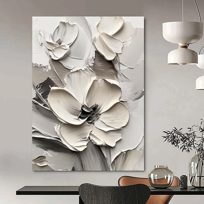 Shades of Gray Textured Flowers for Industrial - Chic Loft & Modern Bedroom STSC513