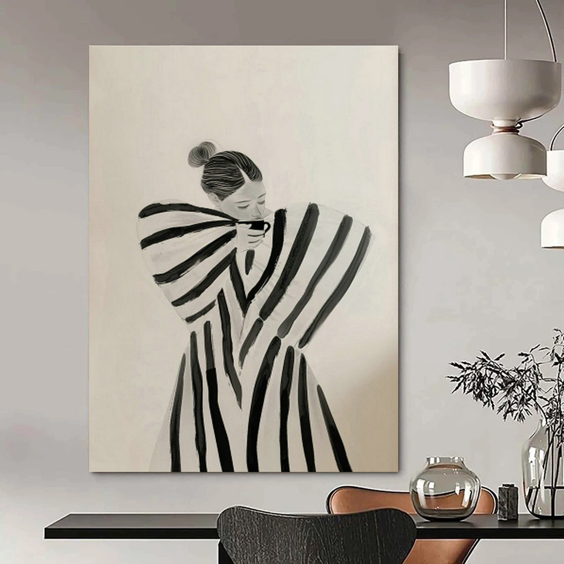 Striped - Cloth Figure Art for Bohemian Studio & Artistic Boutique DLZ0694