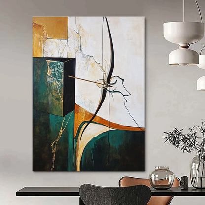 Surreal Abstract Composition for Bohemian Living Room & Artistic Studio STSC637