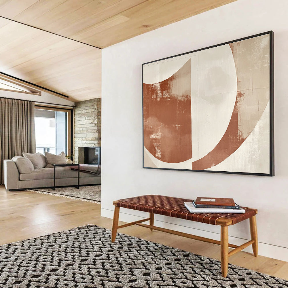 Minimalist Curved Shapes Art for Scandinavian - Style Bedroom & Art Gallery SC441