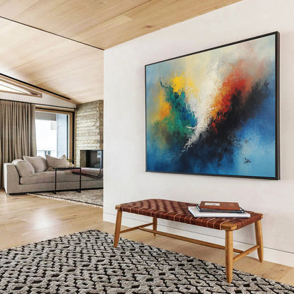 Vivid Color Clash Abstract Art for Modern Art Gallery & Creative Studio SC323