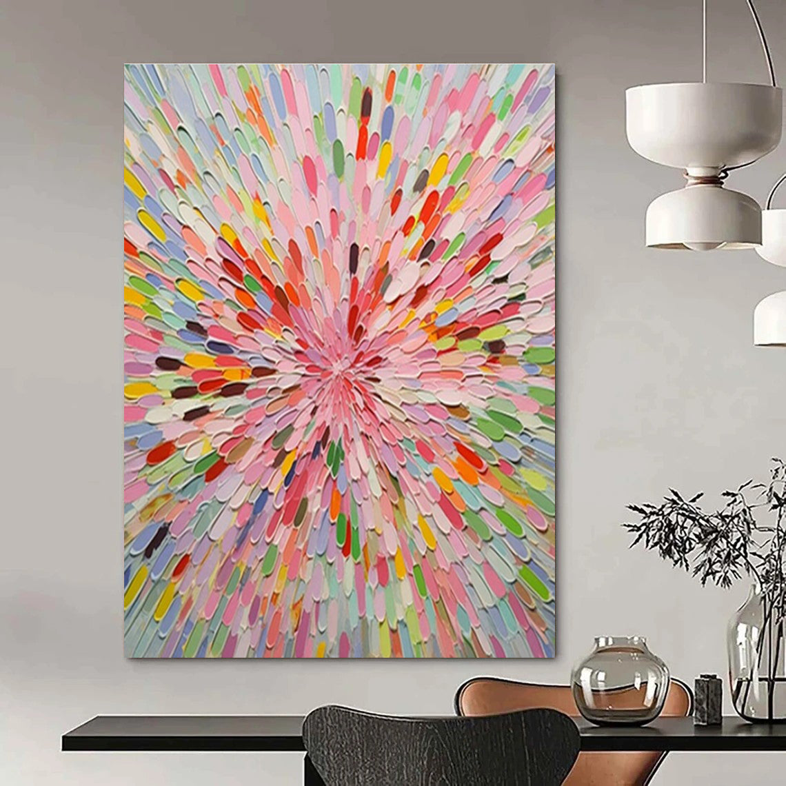 Colorful Petal Burst Art for Garden - Themed Nursery & Floral Event Venue DLZ1558