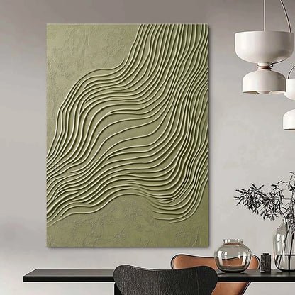 Wavy Lines in Green for Modern Eco - Friendly Café & Nature - Inspired Office STSC940