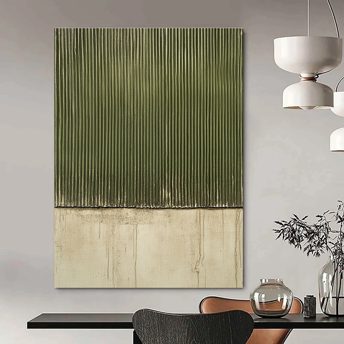 Green Corrugated Texture for Industrial - Style Loft & Architectural Design Studio STSC958