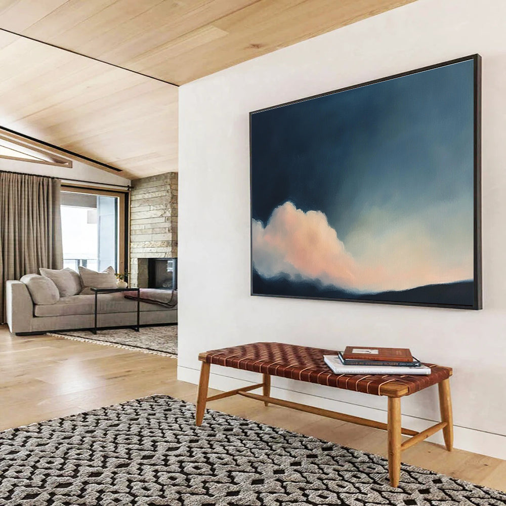 Serene Cloud at Dusk Art for Bedroom Night Area & Meditation Space SC408
