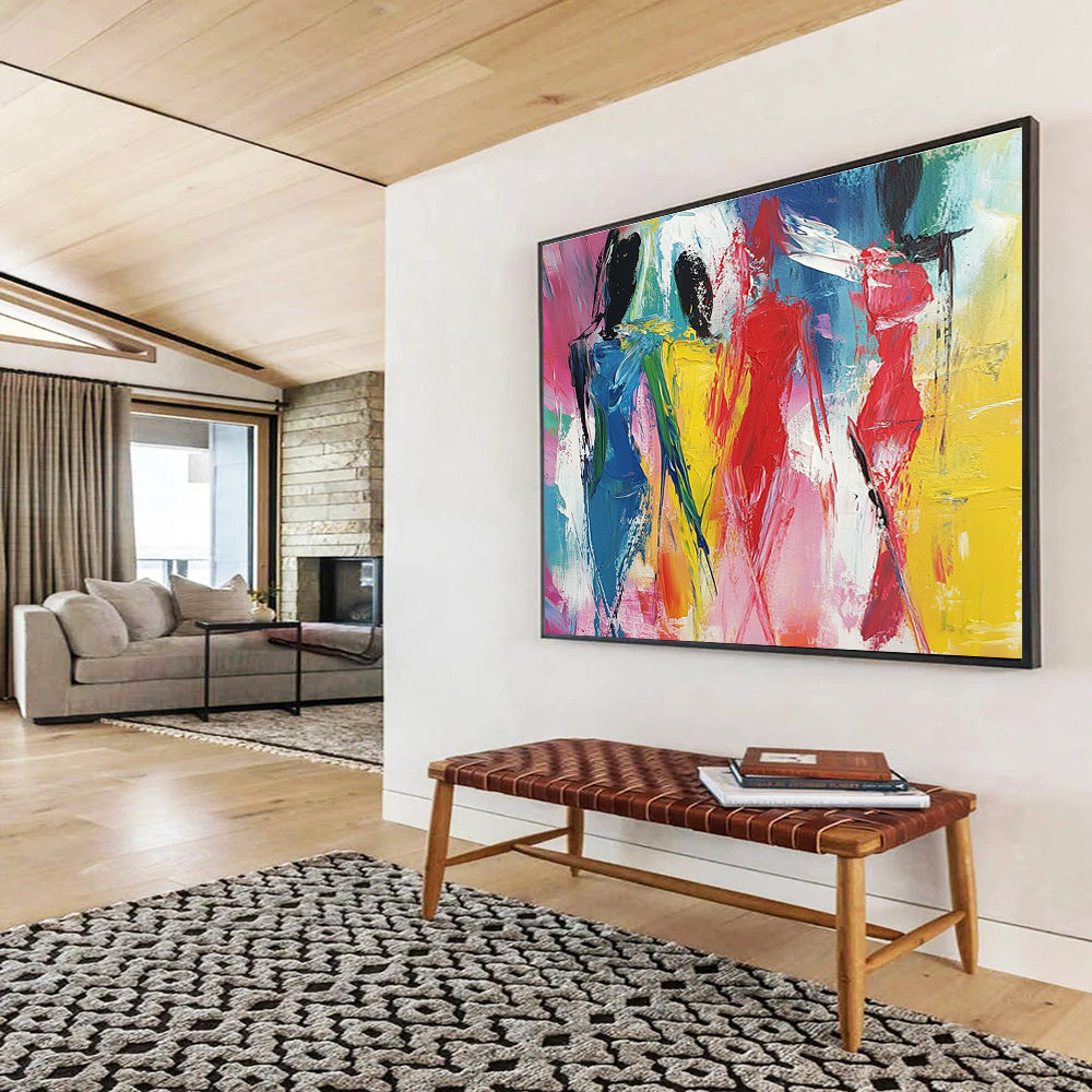 Colorful Abstract Figures Art for Fashion Boutique & Artistic Event Space SC188