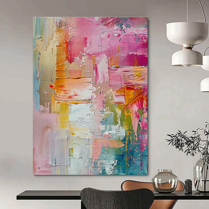 Pink - Themed Abstract Art for Girly Bridal Boutique Lounges DLZ0127