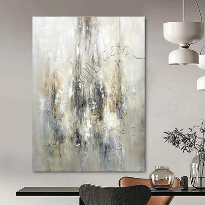 Gray - White Abstract Art for Industrial - Style Home & Contemporary Art Gallery DLZ1826