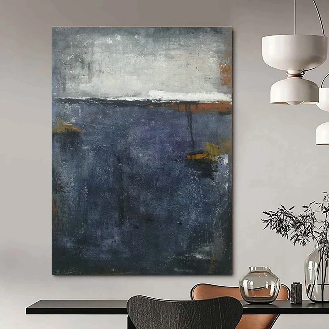 Dark Abstract Sea Art for Bedroom & Seaside Villa DLZ2273