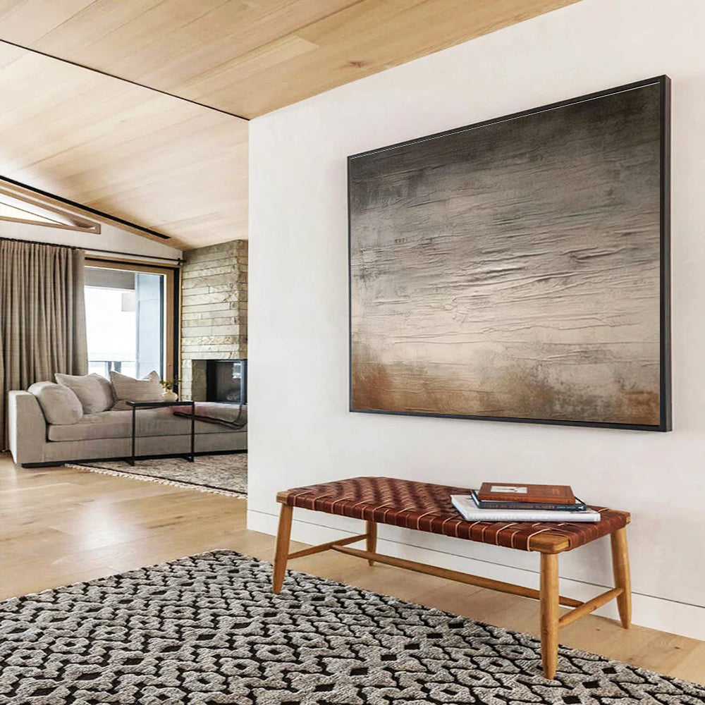 Edgy Textured Grey - Brown Art for Industrial - Style Loft Cool Vibes DLZ2711