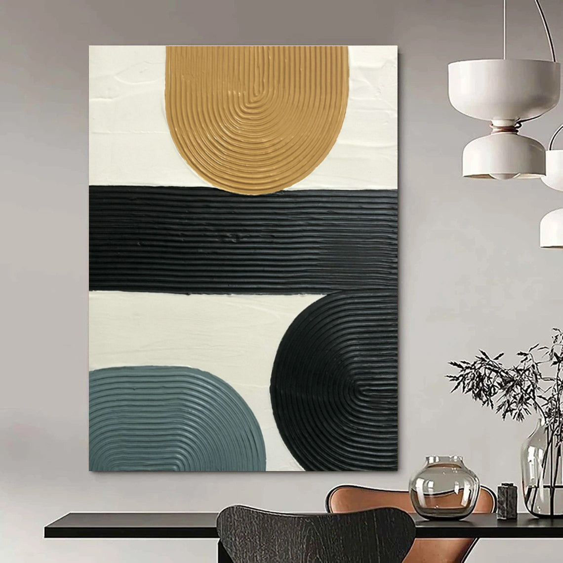 Multi - Color Relief Art for Modern Office Breakroom & Home Dining Room DLZ1184