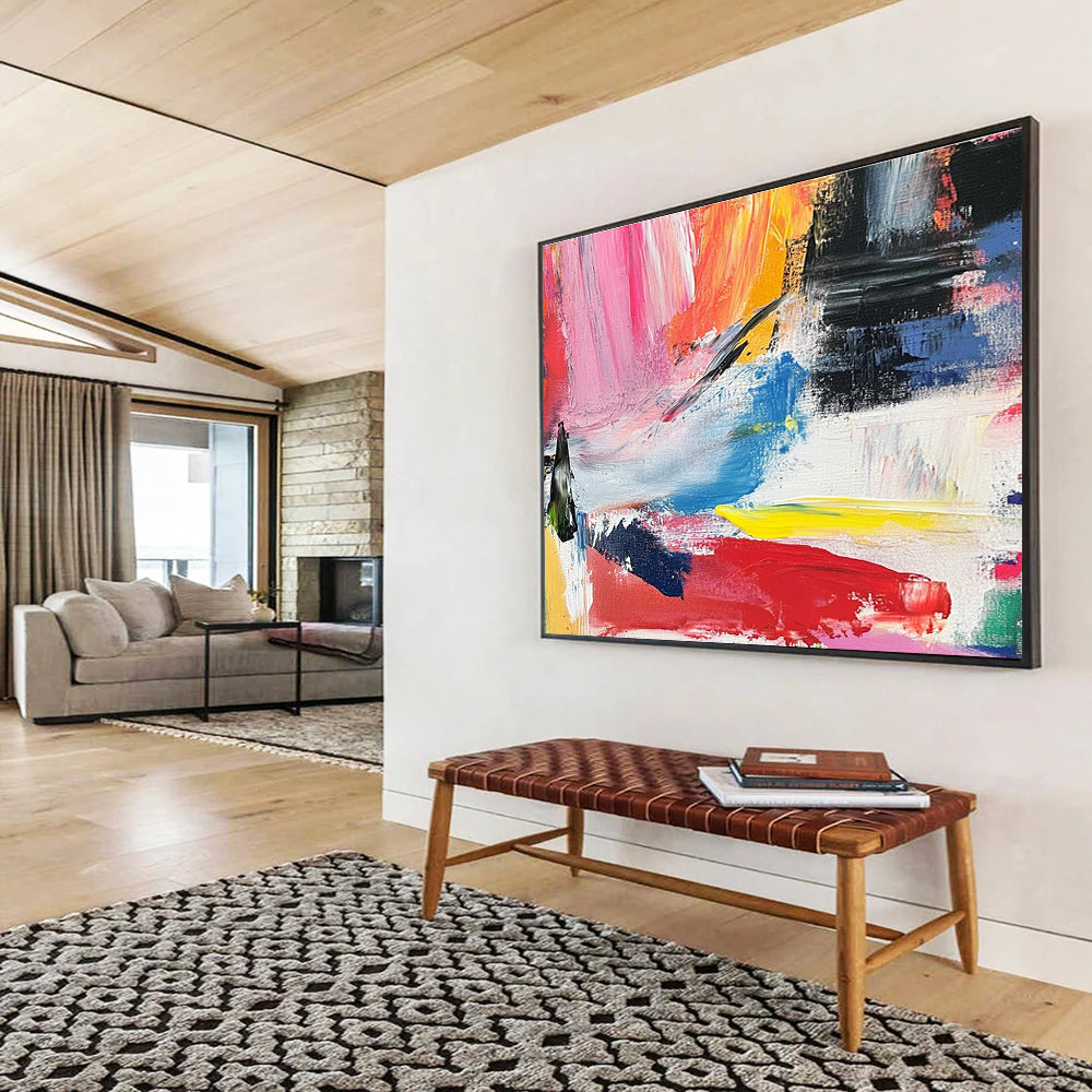 Bold Color Block Abstraction Art for Modern Art Gallery & Trendy Office SC437