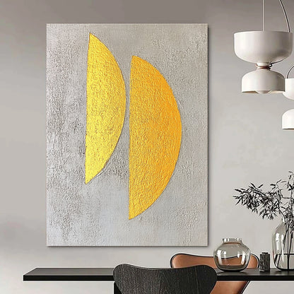 Gold Semi - Circles on Grey for Luxury Boutique & Modern Art Gallery STSC356