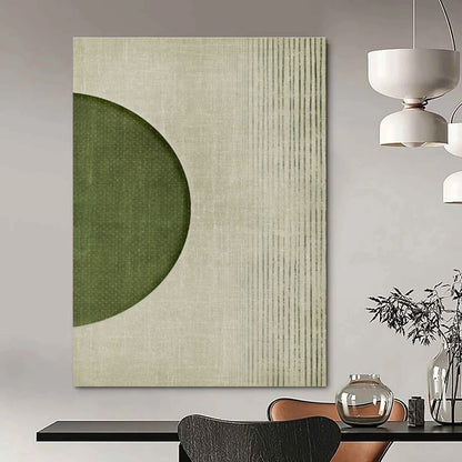 Reverse Green Circle Art for Contemporary Bedroom & Design - Focused Office DLZ1368
