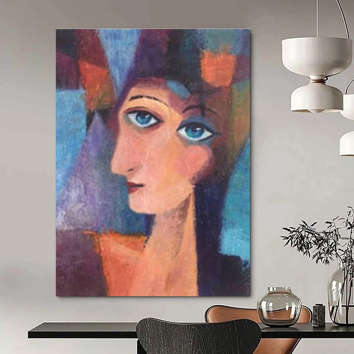 Cubist Style Portrait Art for Art School & Boutique Hotel DLZ0629