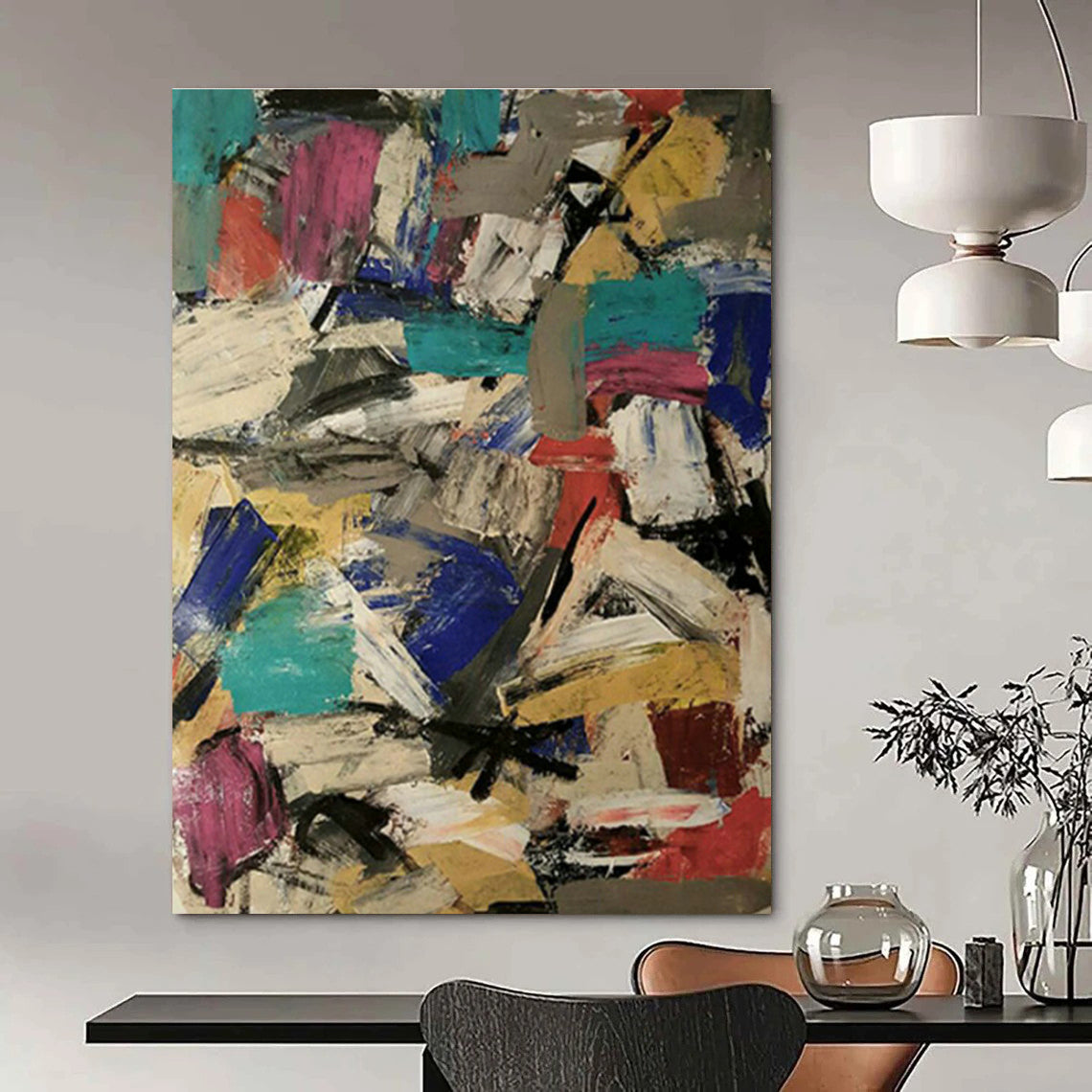 Color - Clash Abstract Art for Trendy Nightclub & Art School Hallway DLZ1046
