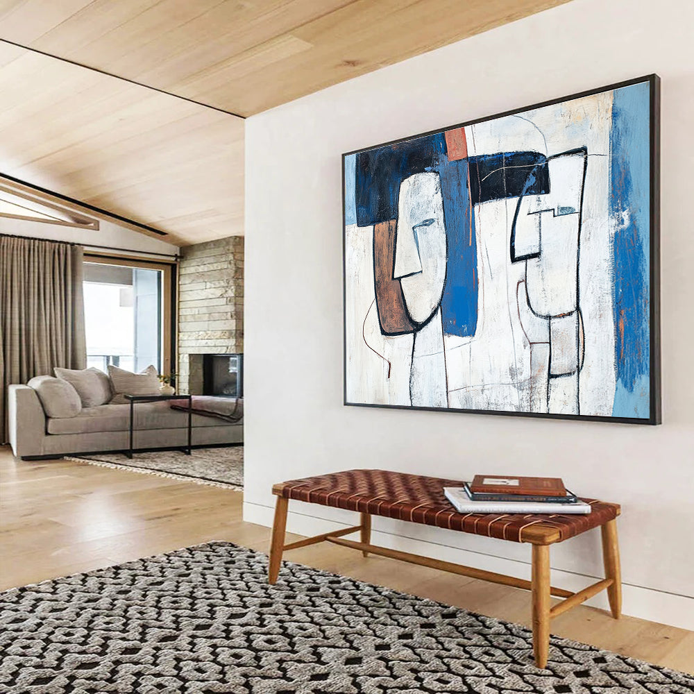 Abstract Cubist Faces Art for Modern Art Museum & Avant - Garde Home SC189