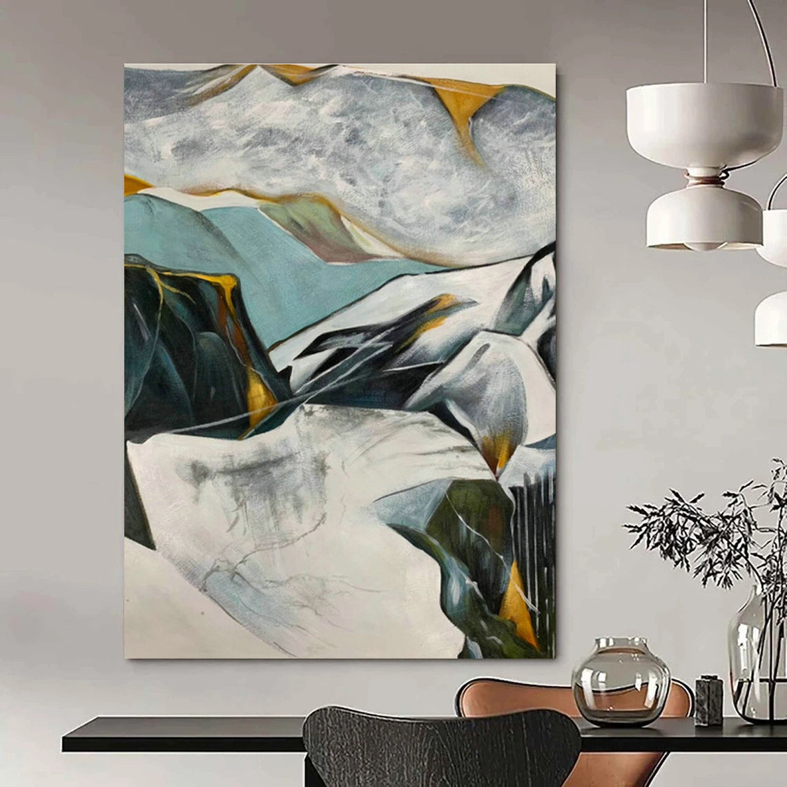 Color - Ink Landscape Abstract Art for Living Room & Hallway DLZ0493