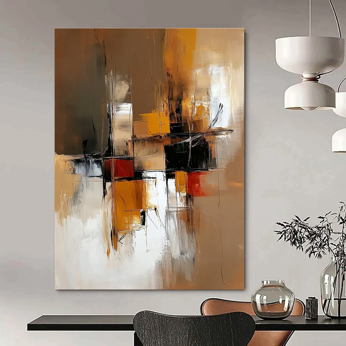 Geometric Abstract Composition for Modern Office & Architectural - Inspired Home STSC648