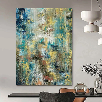 Colorful Pointillism - Style Abstract Art for Art Gallery Café Spaces DLZ0034