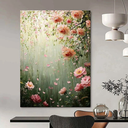 Romantic Floral Waterfall Art for Wedding Venue Lounge & Feminine Boudoir DLZ2253