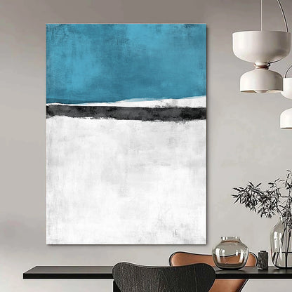 Blue, Black and White Abstract for Coastal Home Office & Serene Spa Retreat STSC523