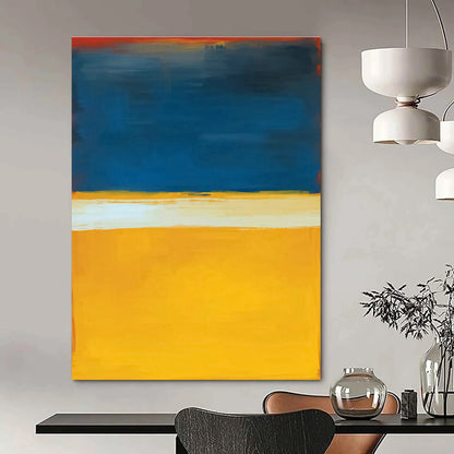 Blue - Yellow - White Abstract Art for Living Room & Bedroom DLZ0451